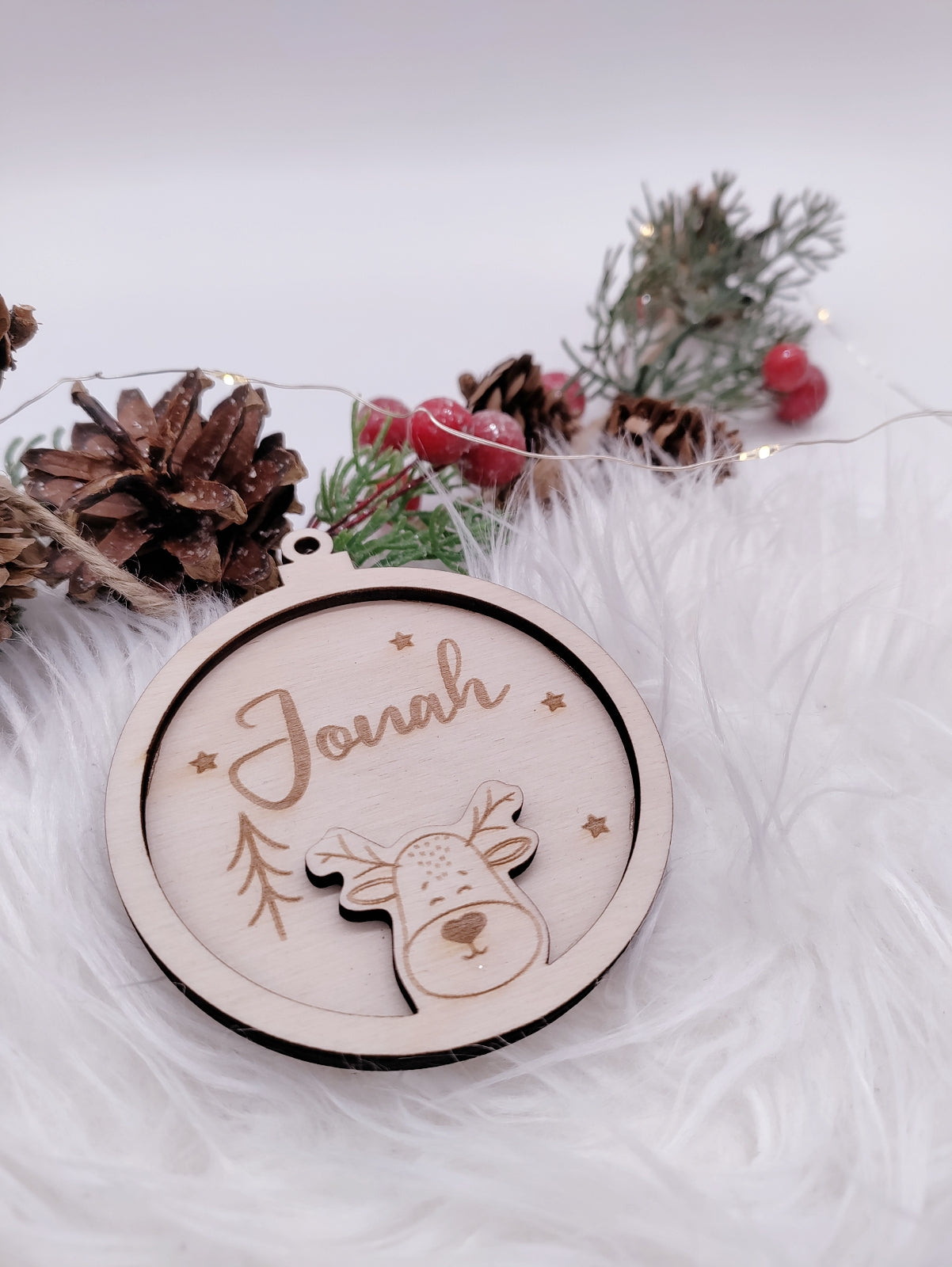 Personalisierter Baumschmuck – Geschenkanhänger mit Namen