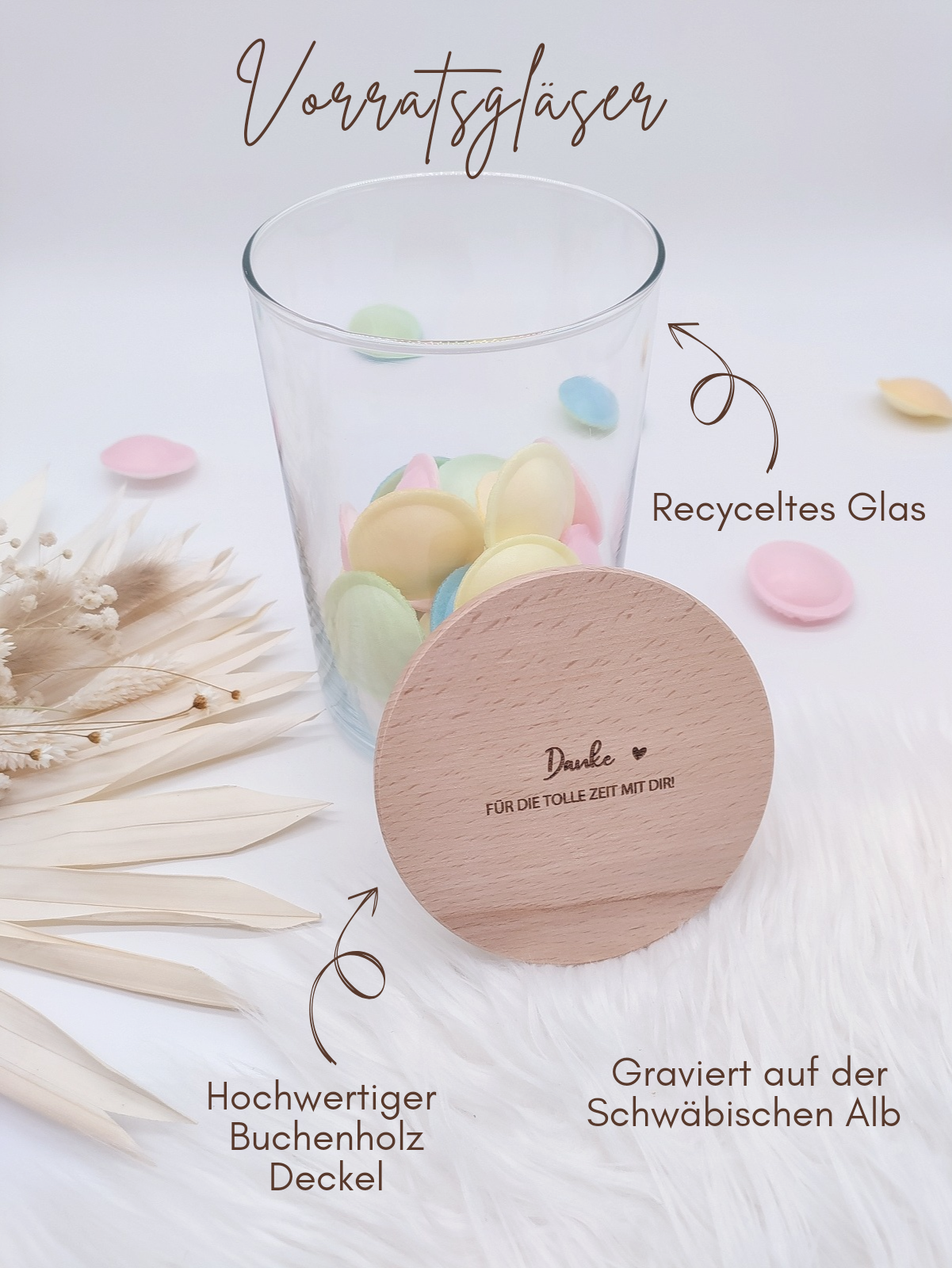Abschiedsgrußglas Danke für die tolle Zeit mit dir