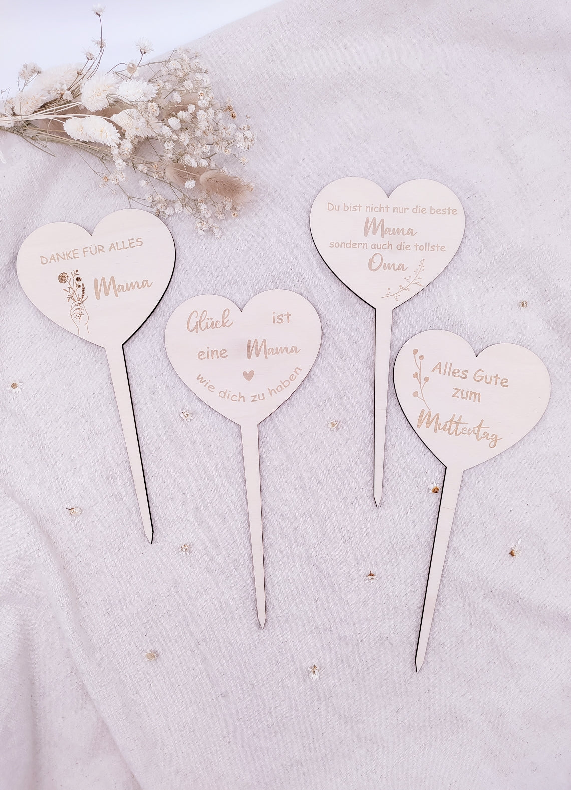 Glück ist eine Mama wie dich zu haben, Blumenstecker Muttertag