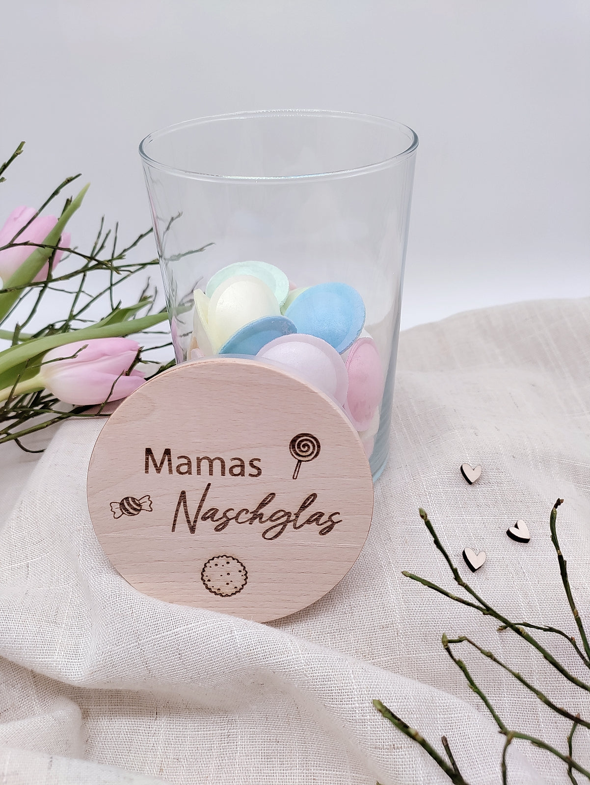 Muttertags Geschenk Mamas Naschglas, Vorratsglas mit Personalisierung