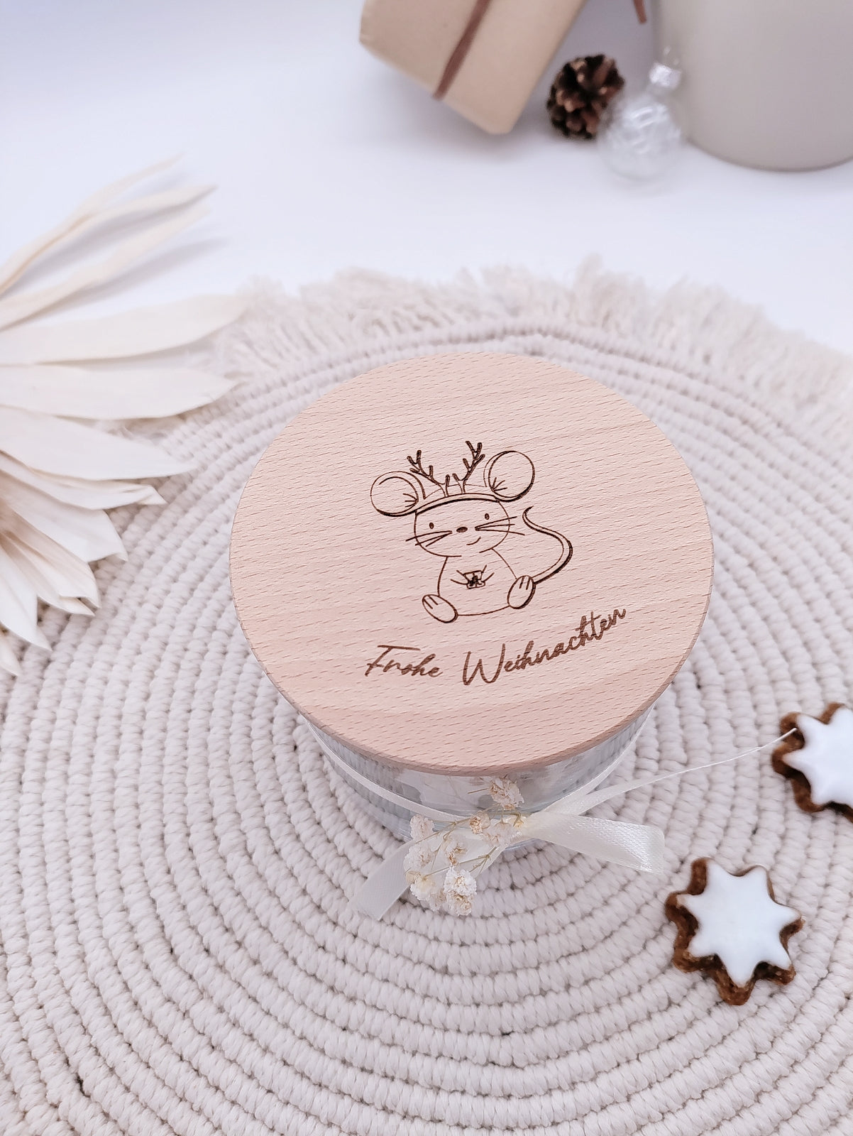 Frohe Weihnachten Vorratsglas für Plätzchen