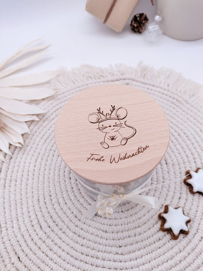 Frohe Weihnachten Vorratsglas für Plätzchen