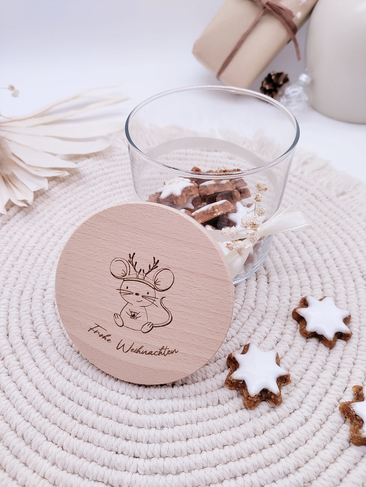 Frohe Weihnachten Vorratsglas für Plätzchen