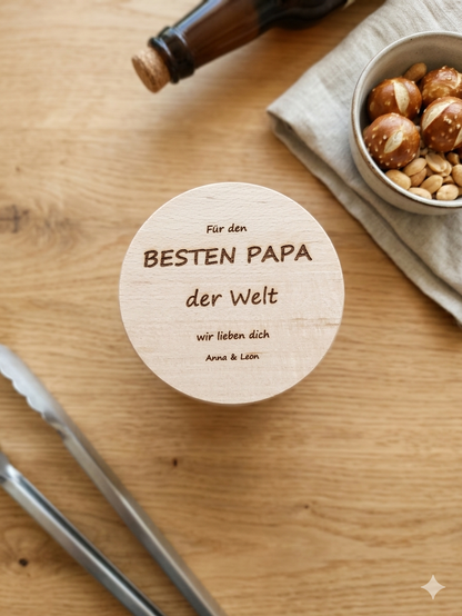 Vorratsglas für Papa personalisiert mit Namen der Kinder Geschenk Vatertag Geburtstag