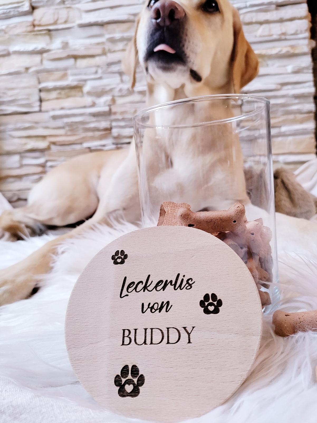 leckerli aufbewahrung Hundekeks Glas – Naturgravur
