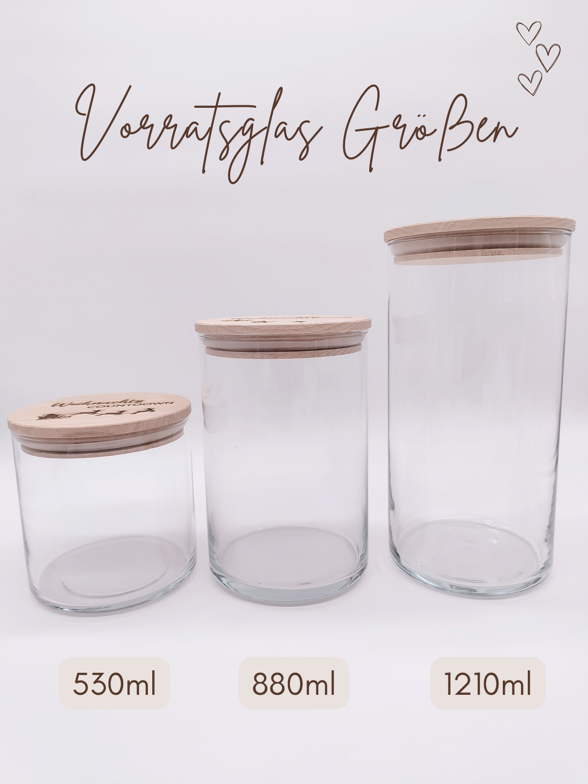 Hundeadventskalender im Glas mit 24 Leckerli-Fächern, personalisiertes Leckerli Glas mit Holzdeckel, Weihnachtsgeschenk für Hunde und Hundebesitzer