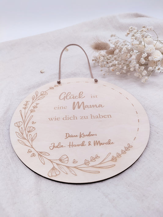 Muttertags Schild aus Holz