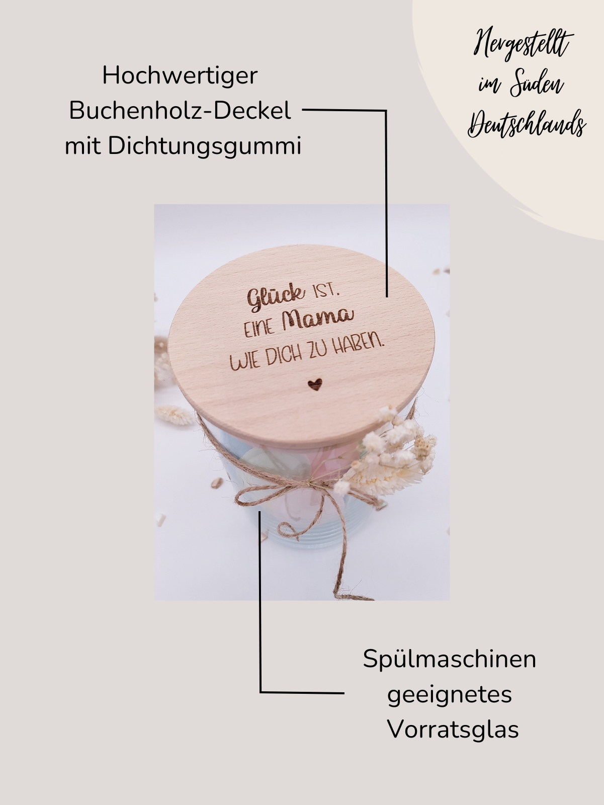 Glück ist eine Mama wie dich zu haben. Praktisches Muttertag Geschenk, bestes Muttertagsgeschenk