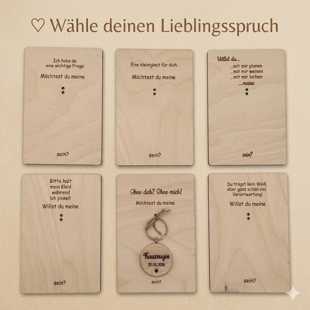 Willst du meine Trauzeugin werden Schlüsselanhänger mit liebevoller Gravur