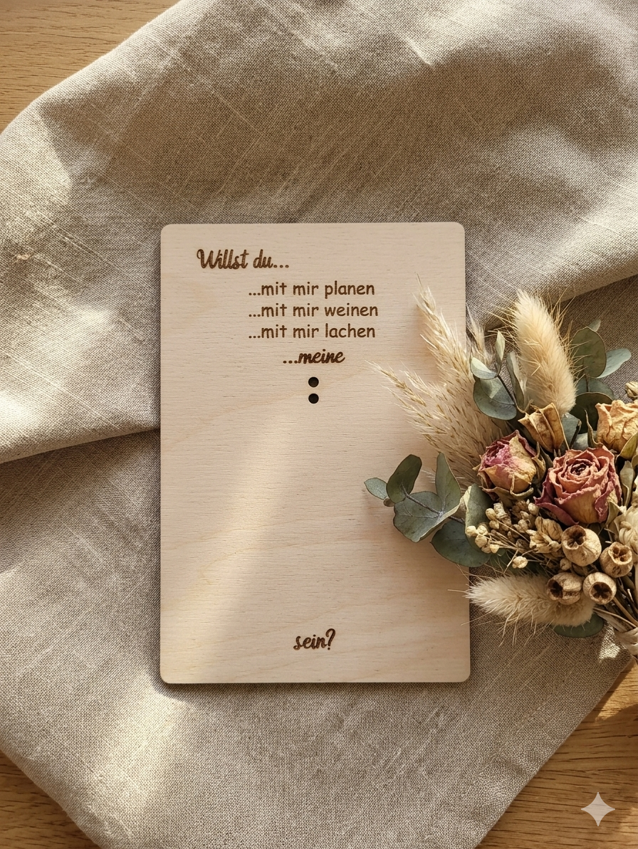 Schlüsselanhänger Trauzeugin mit Halter und Spruch zur Hochzeit