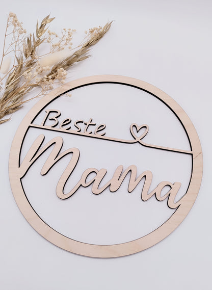 Türschild Beste Mama aus Holz