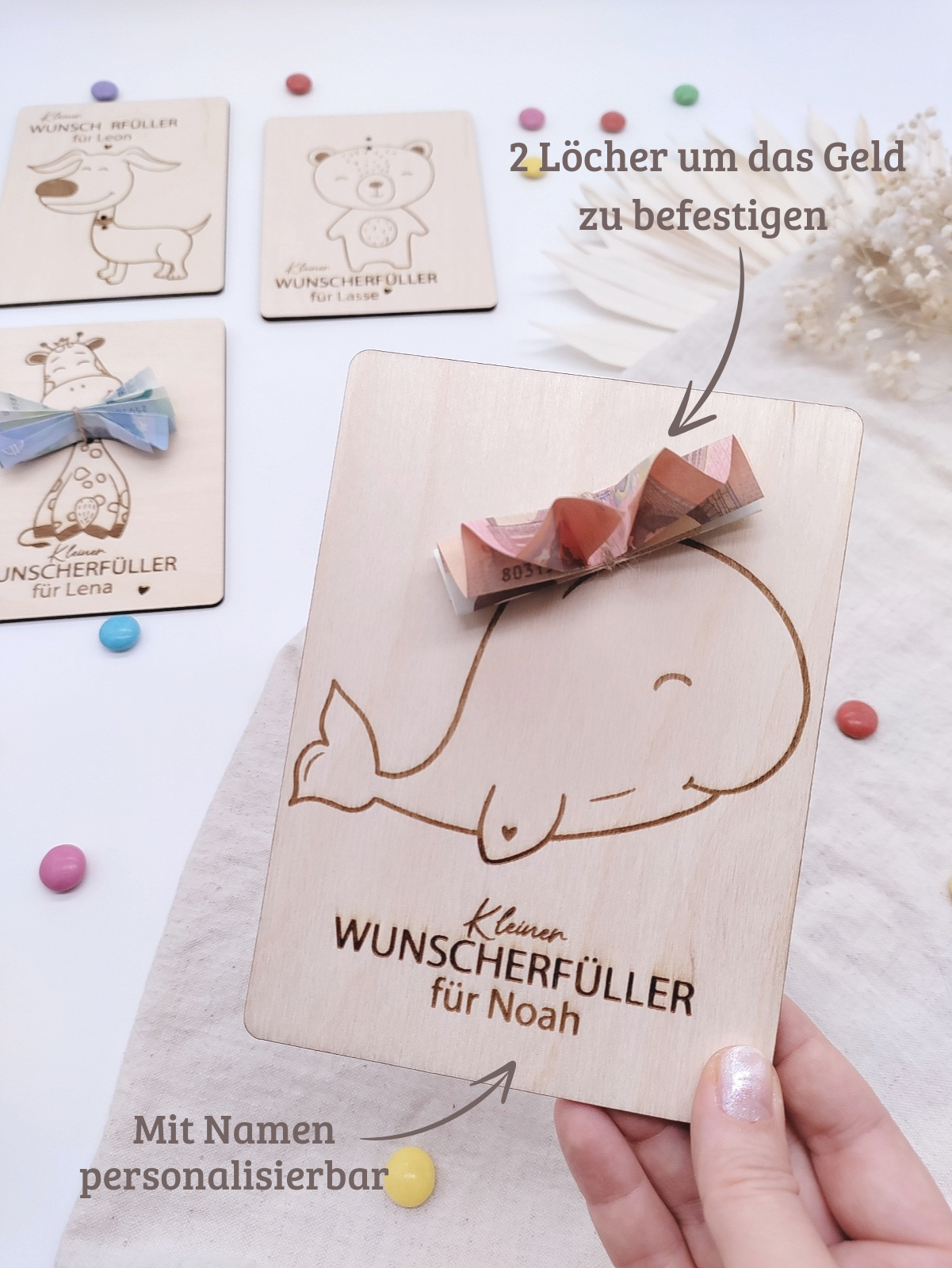 Geldhalter Geld hübsch verpackt für Kinder