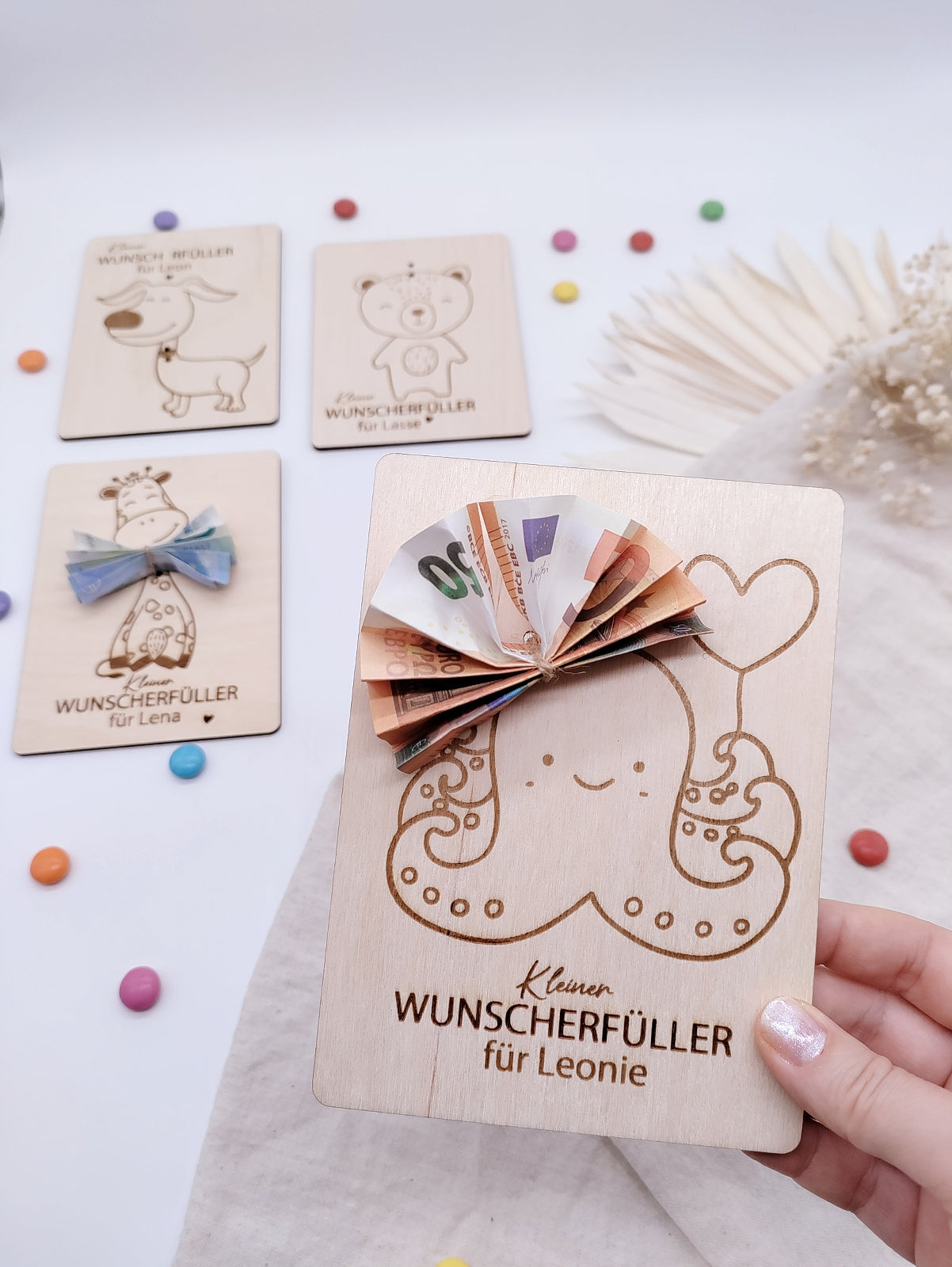 Geldhalter Geld hübsch verpackt für Kinder