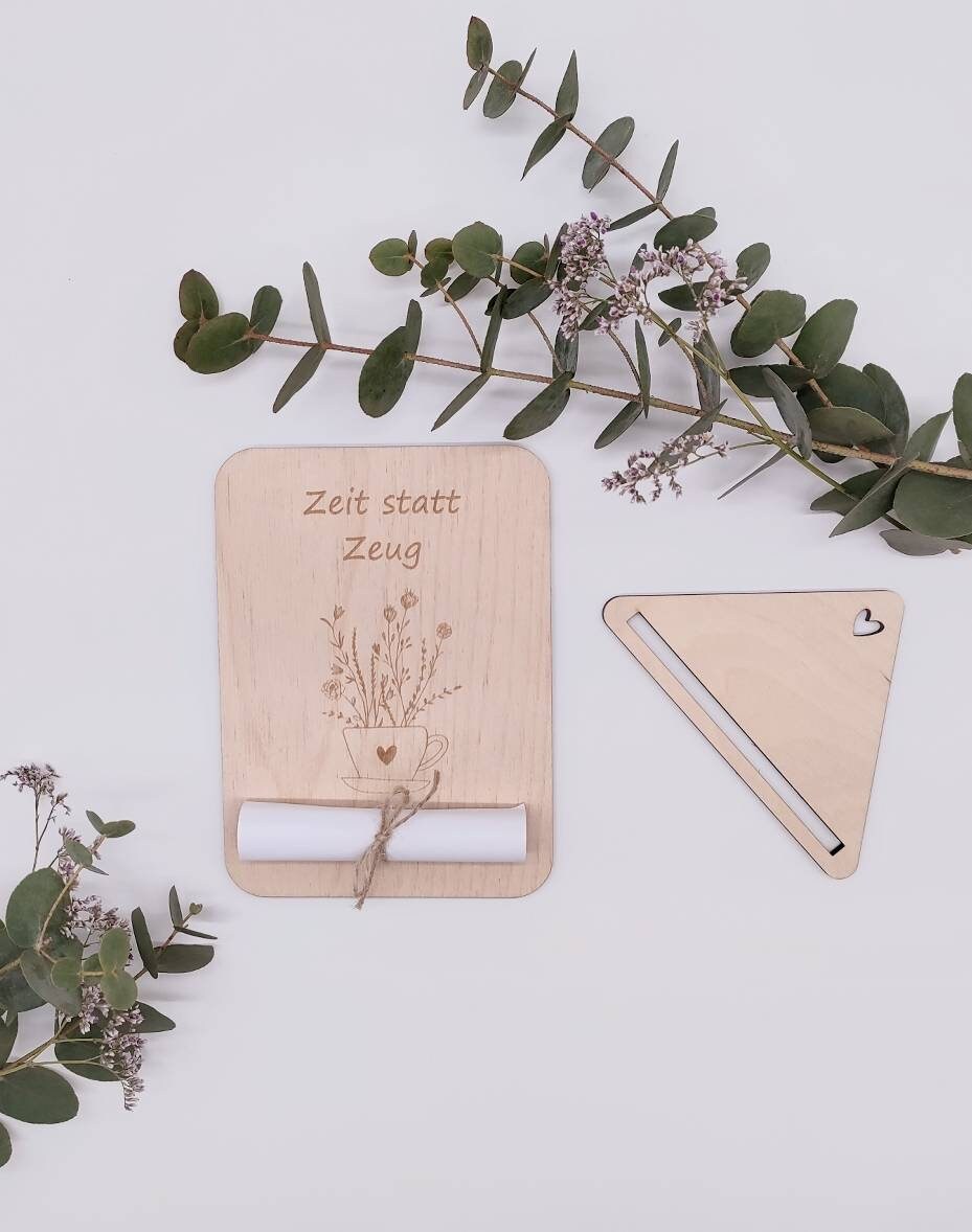 Gutschein Verpackung aus Holz